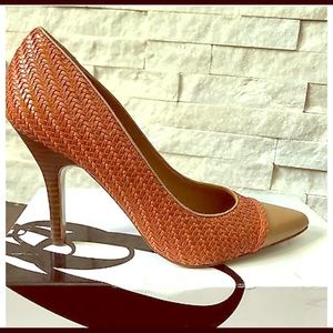 Nine West Designer Orange and Tan Women’s Heels